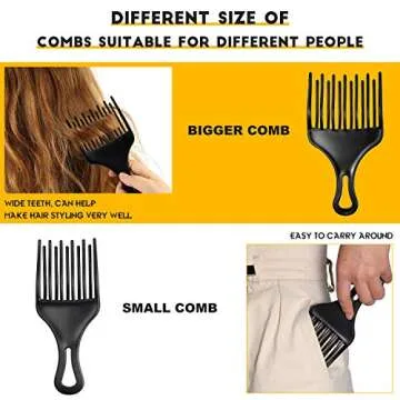 2 Piece Double Fist Hair Lift Combs - Portable and Durable Styling Tool