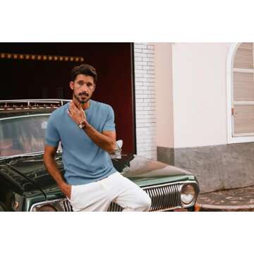 PJ PAUL JONES Men's Knit Tee Shirt Soft Comfort Classic