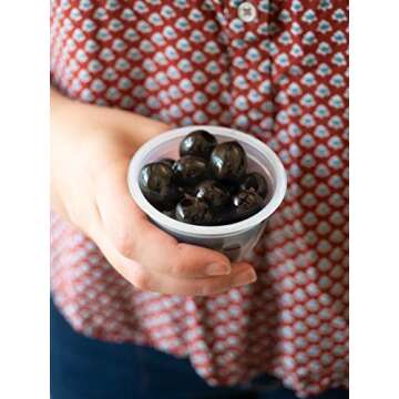 LINDSAY Snack and Go Medium Black Ripe Pitted Olives, Case of 4 (16 Snack Cups)