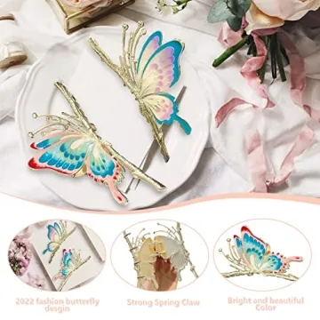 Elegant Butterfly Hair Clips - Strong Hold and Gift-Ready