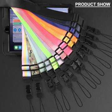 FIEIL Nylon iPad Strap, Adjustable Camera Neck Strap, Comfortable Shoulder Strap for iPad, Cellphone Tablet, Camera, Laptop, Binocular, Luggage Bag(Pink Universal Neck Lanyard)