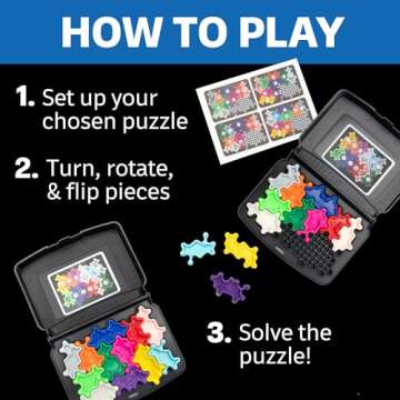 Educational Insights Kanoodle Cosmic - Brain Teaser Puzzle Challenge Game for Kids, Teens and Adults, Travel Games for Kids Ages 7+