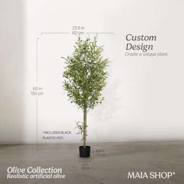 Stunning 5ft Artificial Olive Tree for Home Decor