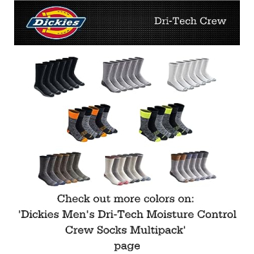 Dickies Men’s Dri-Tech Moisture Control Crew Socks