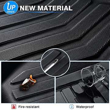 KUST Custom Fit Floor Mats for 2016-2022 Mercedes Benz GLC Class All Models GLC300 GLC250 All Weather Floor Mat Liners 1st & 2nd Row Liner Black