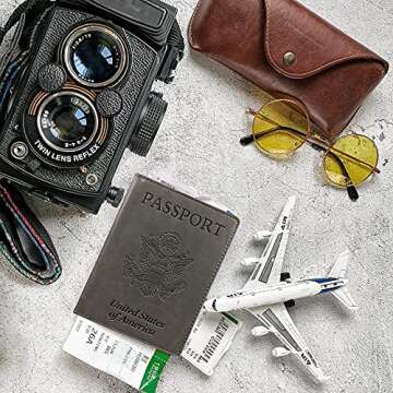 Doulove Passport Holder with Vaccine Card Slot for Travel