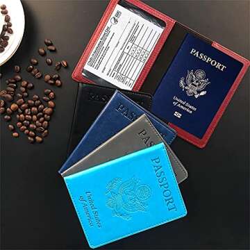 Doulove Passport Holder with Vaccine Card Slot for Travel
