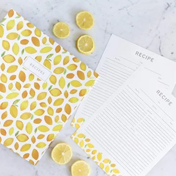 Jot & Mark 3 Ring Recipe Binder in Lemon Twist