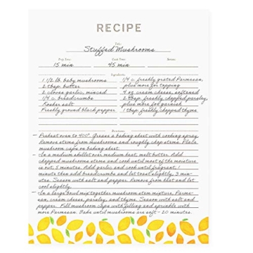 Jot & Mark 3 Ring Recipe Binder in Lemon Twist