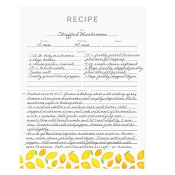 Jot & Mark 3 Ring Recipe Binder in Lemon Twist