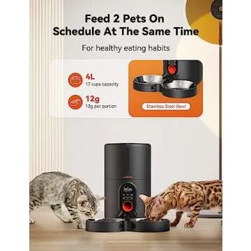 WOPET Automatic Cat Feeders 2 Cats-(𝟮𝟬𝟮𝟰 𝗨𝗽𝗴𝗿𝗮𝗱𝗲) Timed Cat Feeder ...