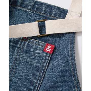 hedley & bennett Essential Apron - Professional Chef Apron with Pockets - Kitchen Apron for Men - Gr...