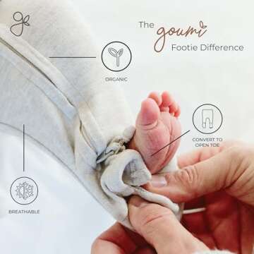 Goumi Bamboo Organic Cotton Sleep and Play Footie