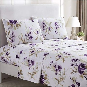 Mellanni King Sheets Set - 4 PC Iconic Collection Bedding - Hotel Luxury, Extra Soft, Cooling Bed Sh...
