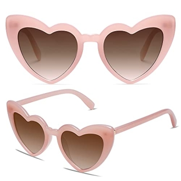 Shop Stylish VANLINKER Heart-Shaped Sunglasses Today!