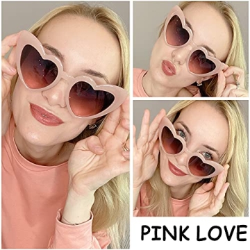 Shop Stylish VANLINKER Heart-Shaped Sunglasses Today!