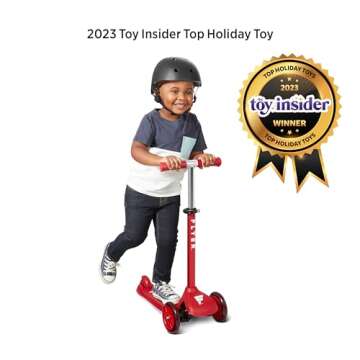 Flyer Glider Jr., Radio Flyer Lean to Steer Toddler Scooter, Red, for Kids Ages 2-5 Years