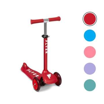 Flyer Glider Jr., Radio Flyer Lean to Steer Toddler Scooter, Red, for Kids Ages 2-5 Years