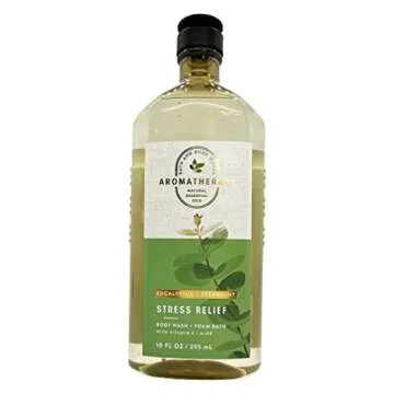 Bath & Body Works Aromatherapy Stress Relief - Eucalyptus + Spearmint Body Wash & Foam Bath, 10 Fl O...