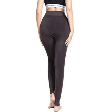 Romastory Winter Warm Women Elastic Leggings Pants Fleece Lined Thick Tights S/M Size (Coffee)