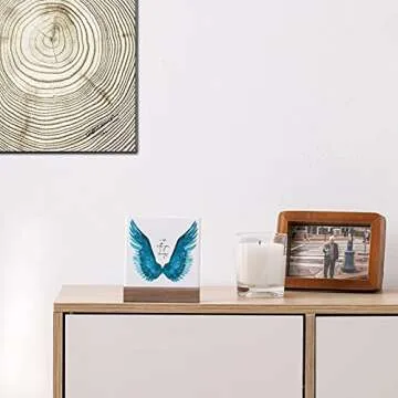 Lukiejac Memorial Gifts In Loving Memory Of Loved One Mother Father Gifts Sympathy Gifts For Loss Of Mom Bereavement/grief/condolence/remembrance Gifts Angel Wing Funeral Home Decor Wodden Sign Plaque