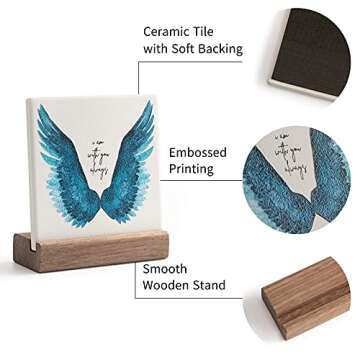 Lukiejac Memorial Gifts In Loving Memory Of Loved One Mother Father Gifts Sympathy Gifts For Loss Of Mom Bereavement/grief/condolence/remembrance Gifts Angel Wing Funeral Home Decor Wodden Sign Plaque