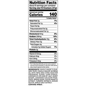 Happy Belly Original Thin Wheat Crackers 9.1 oz - Affordable Snack Option