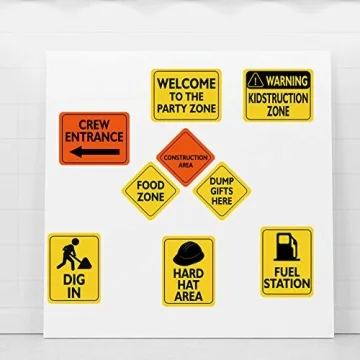 WERNNSAI Construction Signs for Boys Birthday Parties