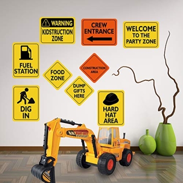 WERNNSAI Construction Signs for Boys Birthday Parties