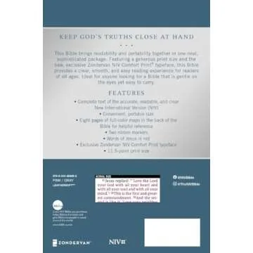 Beautiful NIV Personal Size Bible in Large Print - Pink and Gray Leathersoft