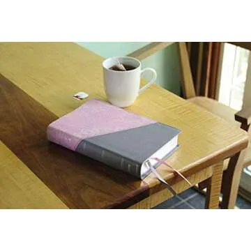NIV Large Print Personal Size Bible - Pink/Gray Leathersoft