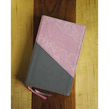 NIV Large Print Personal Size Bible - Pink/Gray Leathersoft