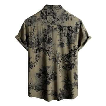 JOTOOK Mens Hawaiian Shirt Short Sleeve Button Down Tropical Shirts Casual Floral Summer Beach Shirt...