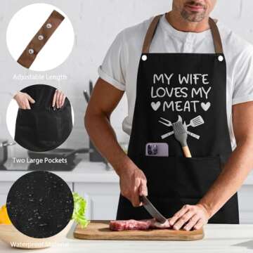 Husband Valentines Day Gifts, 8PCS Valentines Day Gifts for Him Husband Bulk Set Includes Tumbler Straw Apron Socks Key Chain, Best Husband Ever Gifts from Wife for Anniversary Birthday Christmas