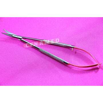 Premium German Stainless Steel Castroviejo Micro Scissors 6" by CYNAMED