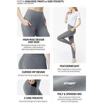 TSLA Women's Tummy Control Yoga Pants with High Waist and Running Yoga Leggings, 4 Way Stretch Athletic Pants for Workout, Pocket Pants Dark Plum, Small