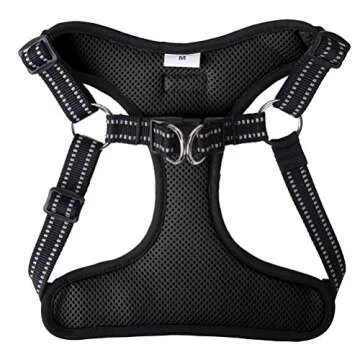 SCENEREAL Small Dog Harness - Step in Soft Adjustable Reflective Mesh Vest for Puppy Cats, Black