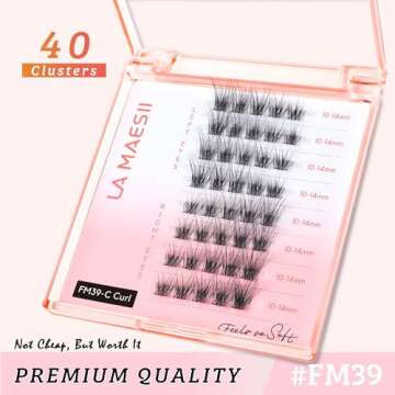 LA MAESII Individual Eyelash Clusters for Natural Beauty