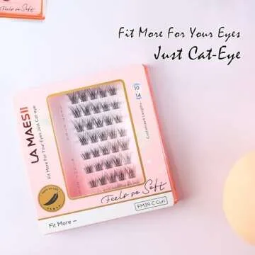LA MAESII Individual Eyelash Clusters for Natural Beauty