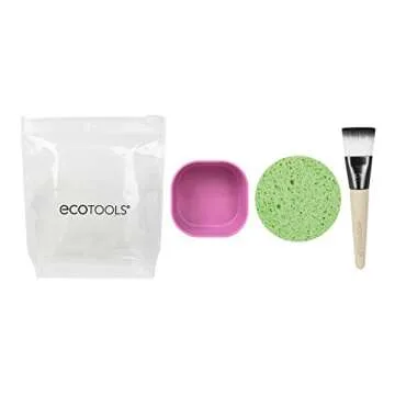EcoTools Mini Mask Mates 4 Piece Kit For Easy Application of Face Mask of All Kinds, Whether for Clay Mask, Mud Mask, or Korean Skin Care