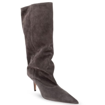 Fuazuzu Stiletto Heel Boots for Women - Mid Calf Style