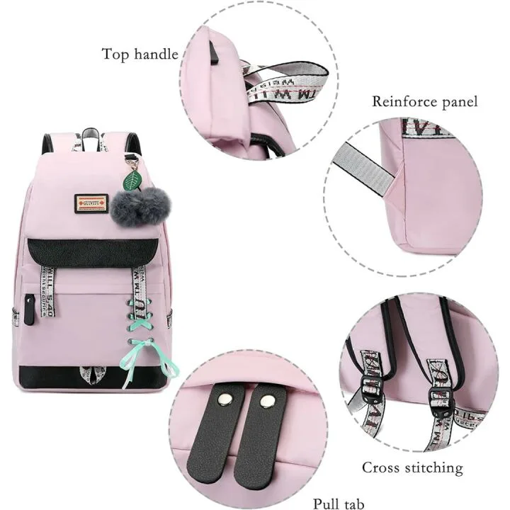 GUIVITU Waterproof School Backpack for Kids