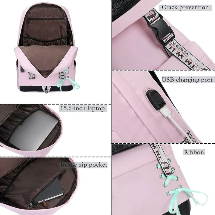 GUIVITU Waterproof School Backpack for Kids