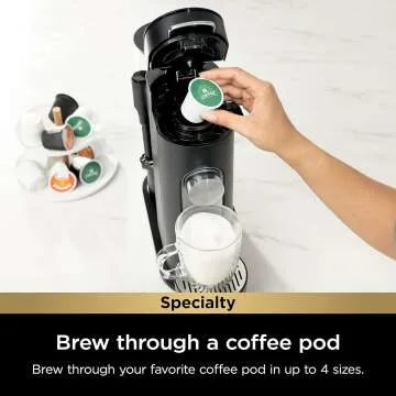 Ninja PB051 Single-Serve Coffee Maker with Frother
