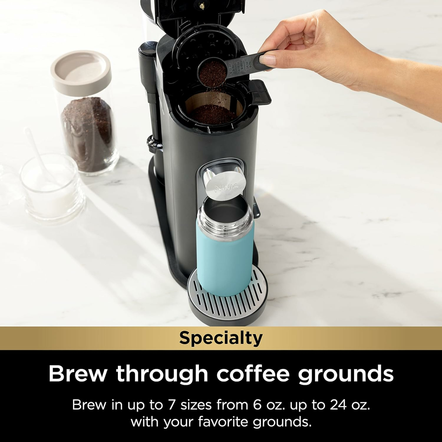 Ninja PB051 Single-Serve Coffee Maker with Frother