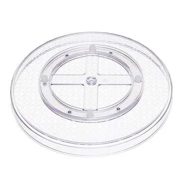 Amazon Basics 2 Tier Lazy Susan - Clear Organizer 2-Pack
