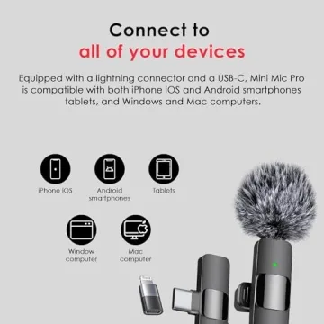 Wireless Lavalier Microphone for iPhone and Android