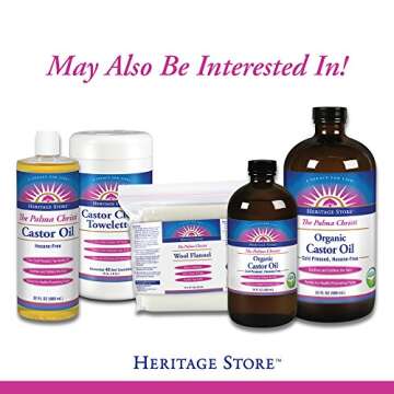 HERITAGE STORE Castor Oil Pack for Natural Detox and Wellness