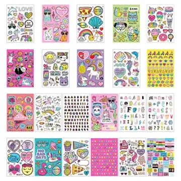 Just My Style® 1500 Sticker Book by Horizon Group USA, Fun Craft Stickers, Cute Gifts for Girls Kids Teens Adults