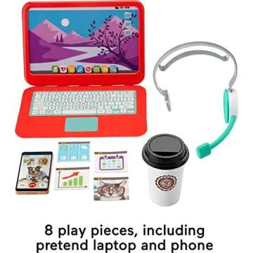 Fisher-Price My Home Office 8-Piece Play Set for Kids